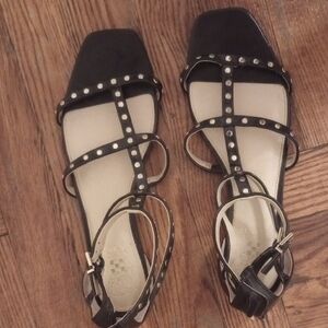 Vince Camuto Black Studded Sandals